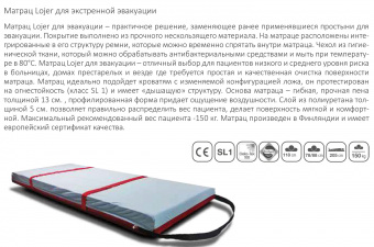 Медицинский Матрацы для экстренной эвакуации Lojer | Корус-мед | korus-med.ru