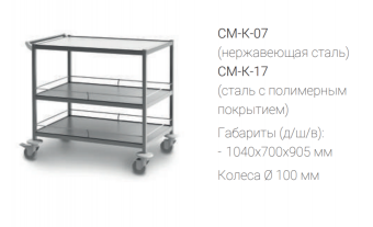 Медицинский Столик СМ-К-07 Медин | Корус-мед | korus-med.ru