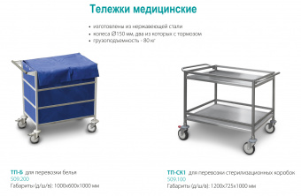 Медицинский тележка ТП-Б Медин | Корус-мед | korus-med.ru