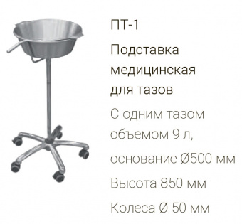 Медицинский подставка ПТ-1 Медин | Корус-мед | korus-med.ru